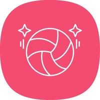 volleybal lijn kromme icoon vector