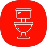toilet lijn kromme icoon vector