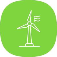 wind turbine lijn kromme icoon vector