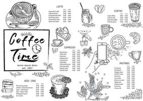 restaurant café menu, sjabloonontwerp. vector