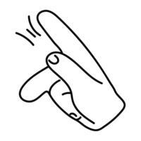 modieus hand- gebaar vector
