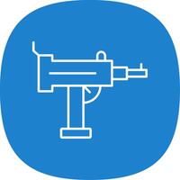 uzi lijn kromme icoon vector