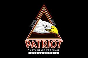 patriot kapitein veteraan retro design vector