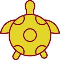 schildpad lijn twee kleur icoon vector