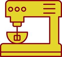 elektrisch menger lijn twee kleur icoon vector