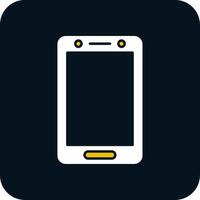 smartphone glyph twee kleuren icoon vector
