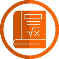 boek glyph oranje cirkel icoon vector