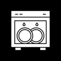 schotel het wassen glyph omgekeerd icoon vector