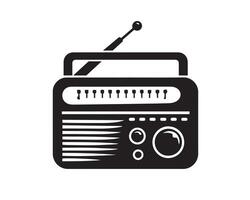 radio silhouet icoon grafisch logo ontwerp vector