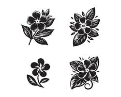 magnolia bloemen silhouet icoon grafisch logo ontwerp vector