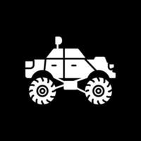 monster truck glyph omgekeerd pictogram vector