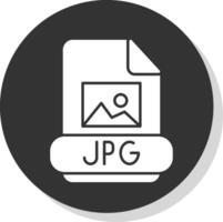 jpg glyph grijs cirkel icoon vector