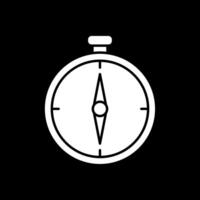 kompas glyph omgekeerd pictogram vector