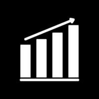 bar diagram glyph omgekeerd icoon vector