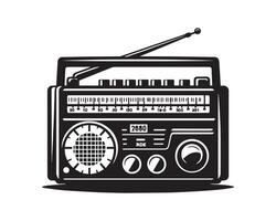 radio silhouet icoon grafisch logo ontwerp vector