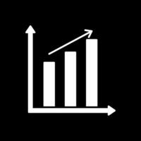 staafdiagram glyph omgekeerd pictogram vector