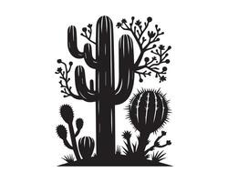 cactus silhouet icoon grafisch logo ontwerp vector