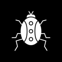 bug glyph omgekeerd pictogram vector