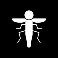 insect glyph omgekeerd icoon vector