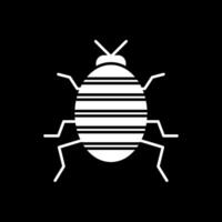 bug glyph omgekeerd pictogram vector