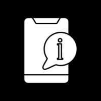 informatie glyph omgekeerd pictogram vector