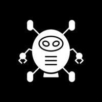 robotica glyph omgekeerd icoon vector