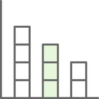 bar diagram filay icoon vector