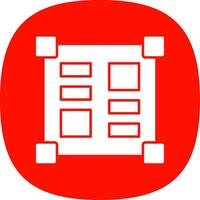 lay-out gereedschap glyph kromme icoon vector