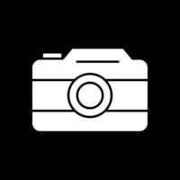 fotocamera glyph omgekeerd pictogram vector