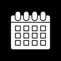 kalender glyph omgekeerd pictogram vector