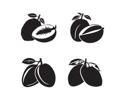 mango silhouet icoon grafisch logo ontwerp vector