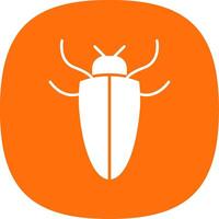 insect glyph kromme icoon vector