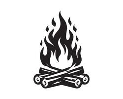 brand silhouet icoon grafisch logo ontwerp vector