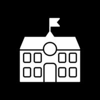 school glyph omgekeerd pictogram vector