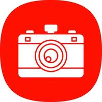 camera glyph kromme icoon vector