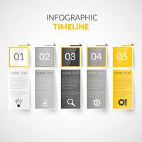 Papier tijdlijn infographics vector