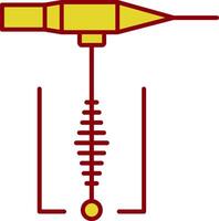 lassen lijn twee kleur icoon vector