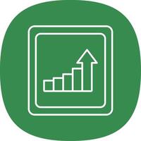 stijgen lijn kromme icoon vector