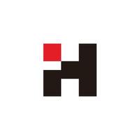 brief h huis bouw kleurrijk meetkundig logo vector