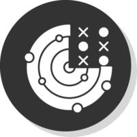 radar glyph grijs cirkel icoon vector