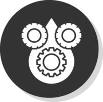 smeermiddel glyph grijs cirkel icoon vector