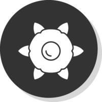 Koninklijk glyph grijs cirkel icoon vector