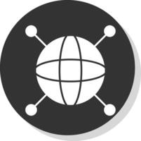 internet glyph grijs cirkel icoon vector