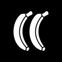 bananen glyph omgekeerd icoon vector