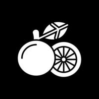 grapefruit glyph omgekeerd icoon vector