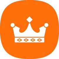 koning glyph kromme icoon vector