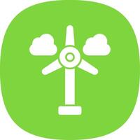 wind turbine glyph kromme icoon vector
