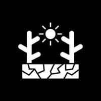 droogte glyph omgekeerd pictogram vector