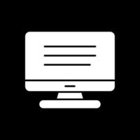 computer glyph omgekeerd pictogram vector