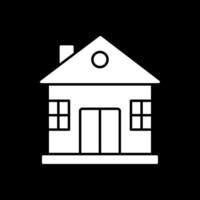 huis glyph omgekeerd pictogram vector